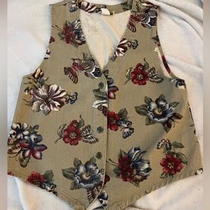 Vintage Stampede button down vest size small